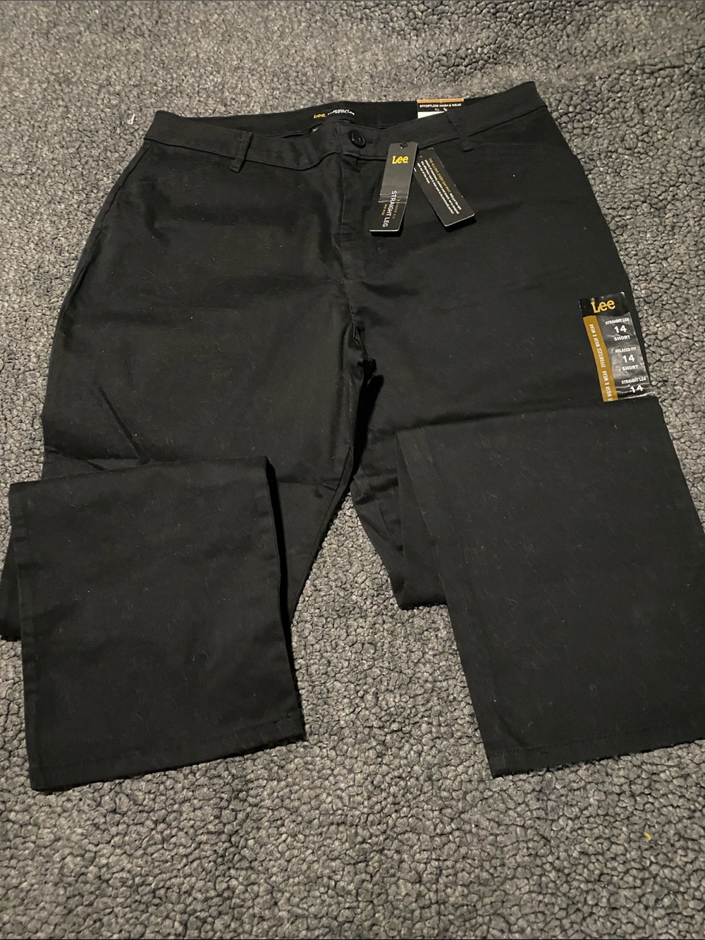 Lee Black Straight Leg Trousers with Tags